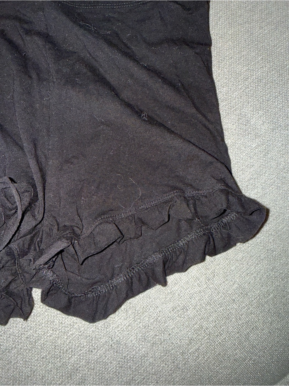 Black Ruffle Comfort Shorts - Picture 3 of 3